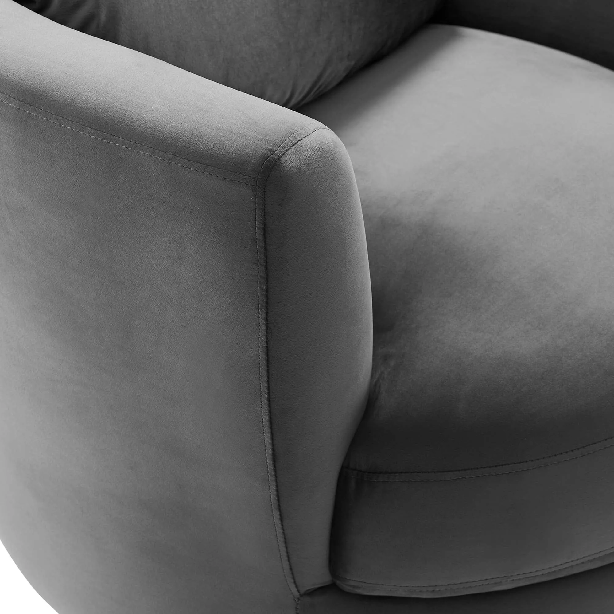 Pirouette Performance Velvet Swivel Armchair by Modway