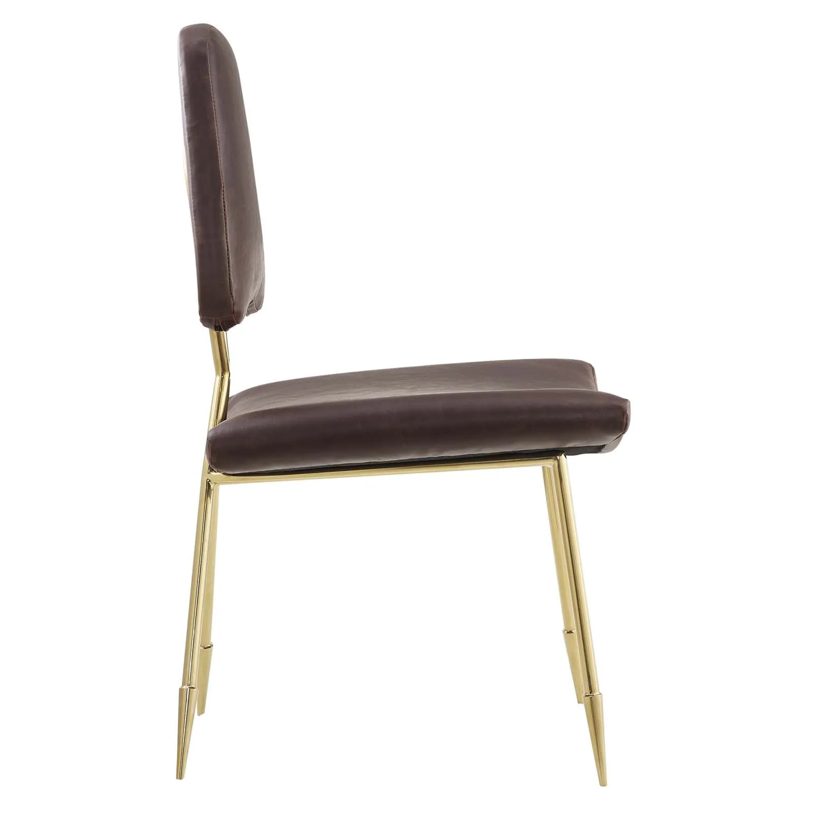 Ponder Antique Faux Leather Dining Side Chair by Modway