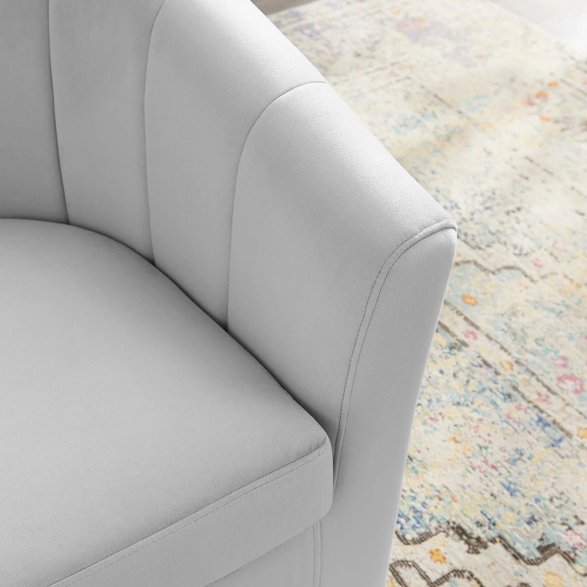 Prospect Performance Velvet Swivel Armchair by Modway