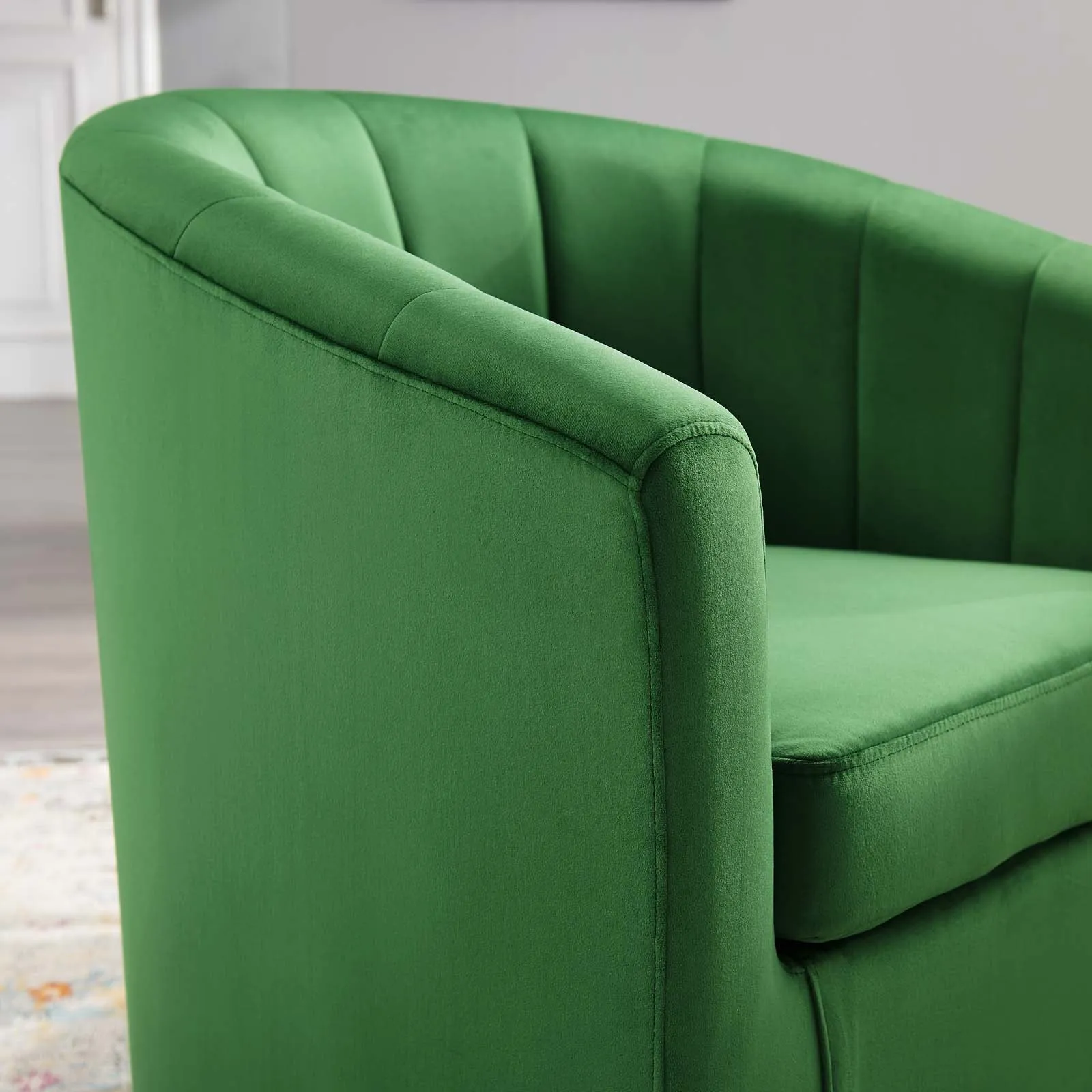 Prospect Performance Velvet Swivel Armchair by Modway