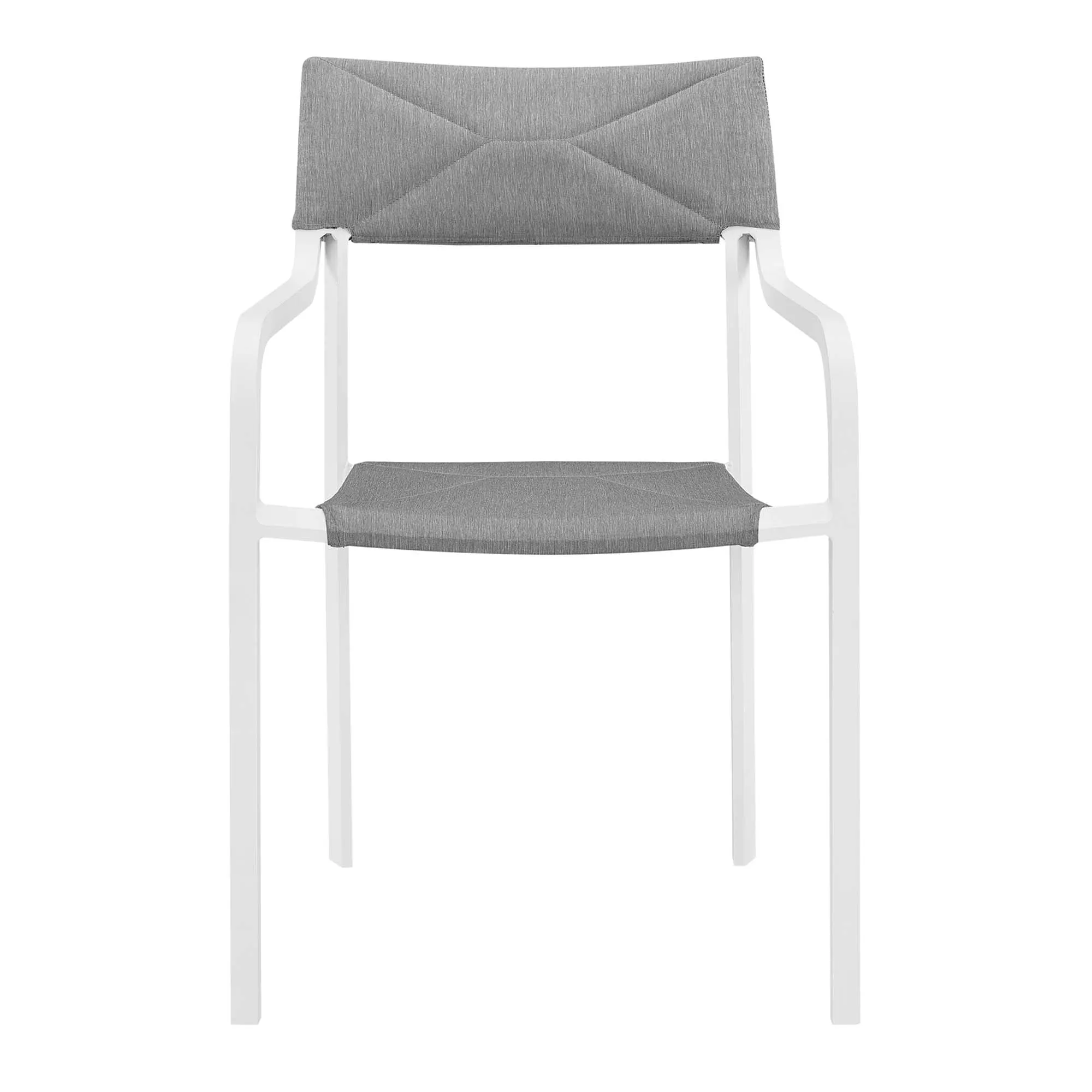 Raleigh Stackable Outdoor Patio Aluminum Dining Armchair by Modway