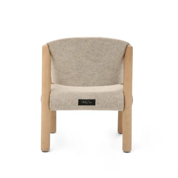 Saba Children's Chair in Beige Felt
