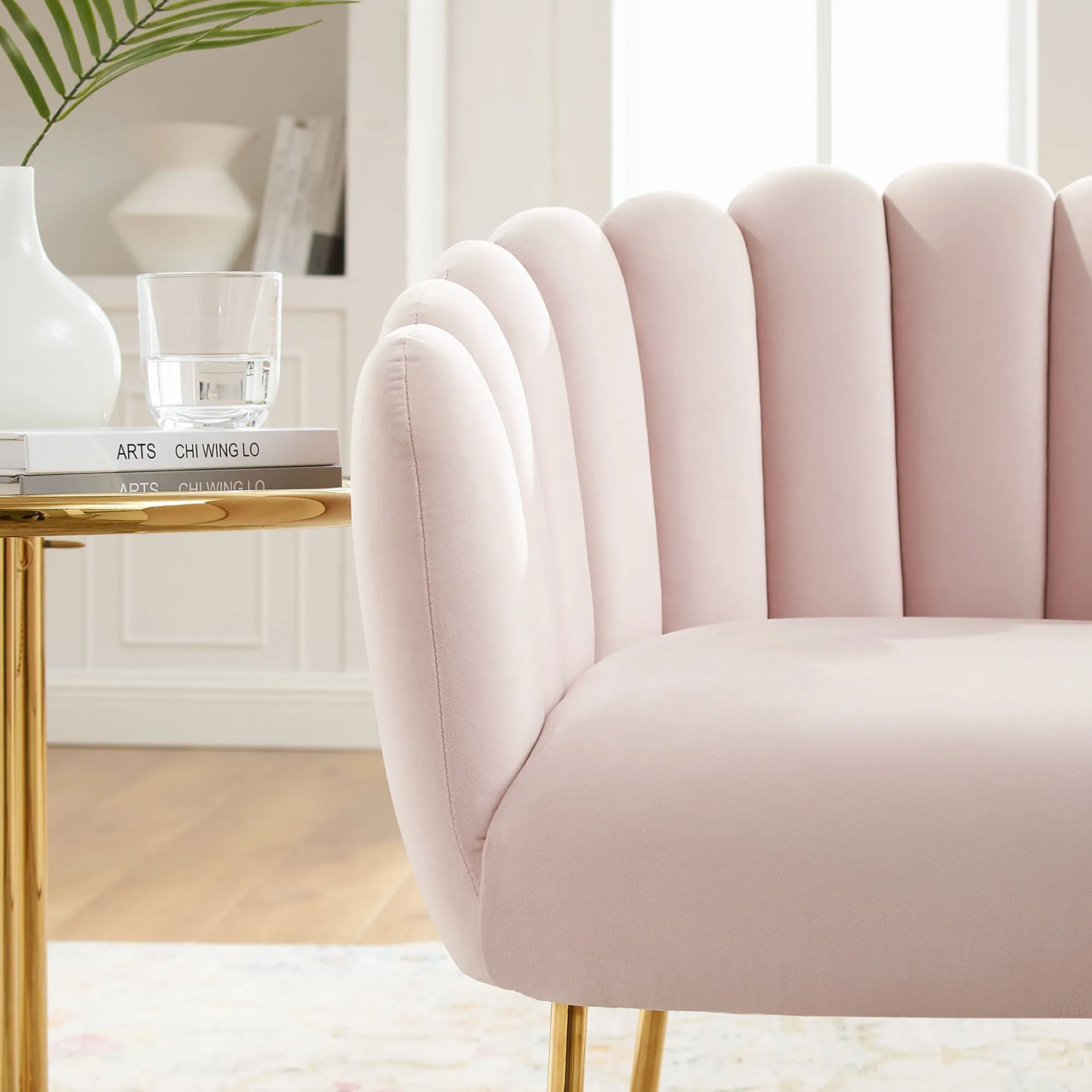 Sanna Channel Tufted Performance Velvet Armchair by Modway