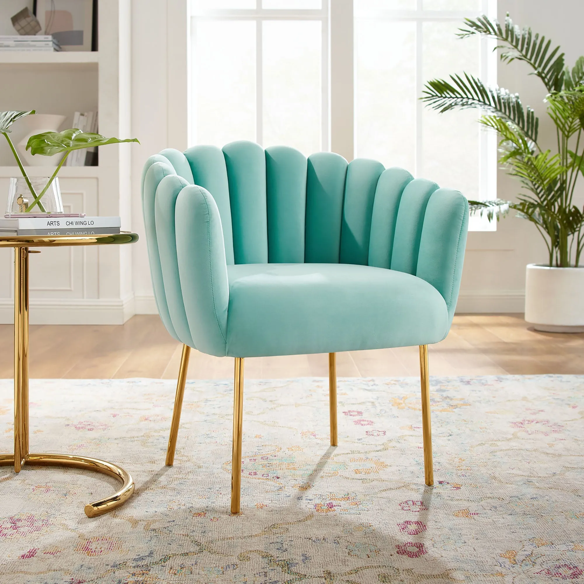 Sanna Channel Tufted Performance Velvet Armchair by Modway