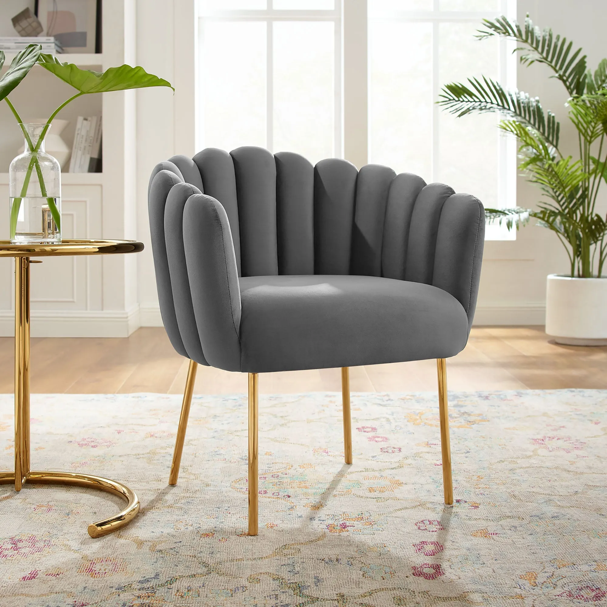 Sanna Channel Tufted Performance Velvet Armchair by Modway