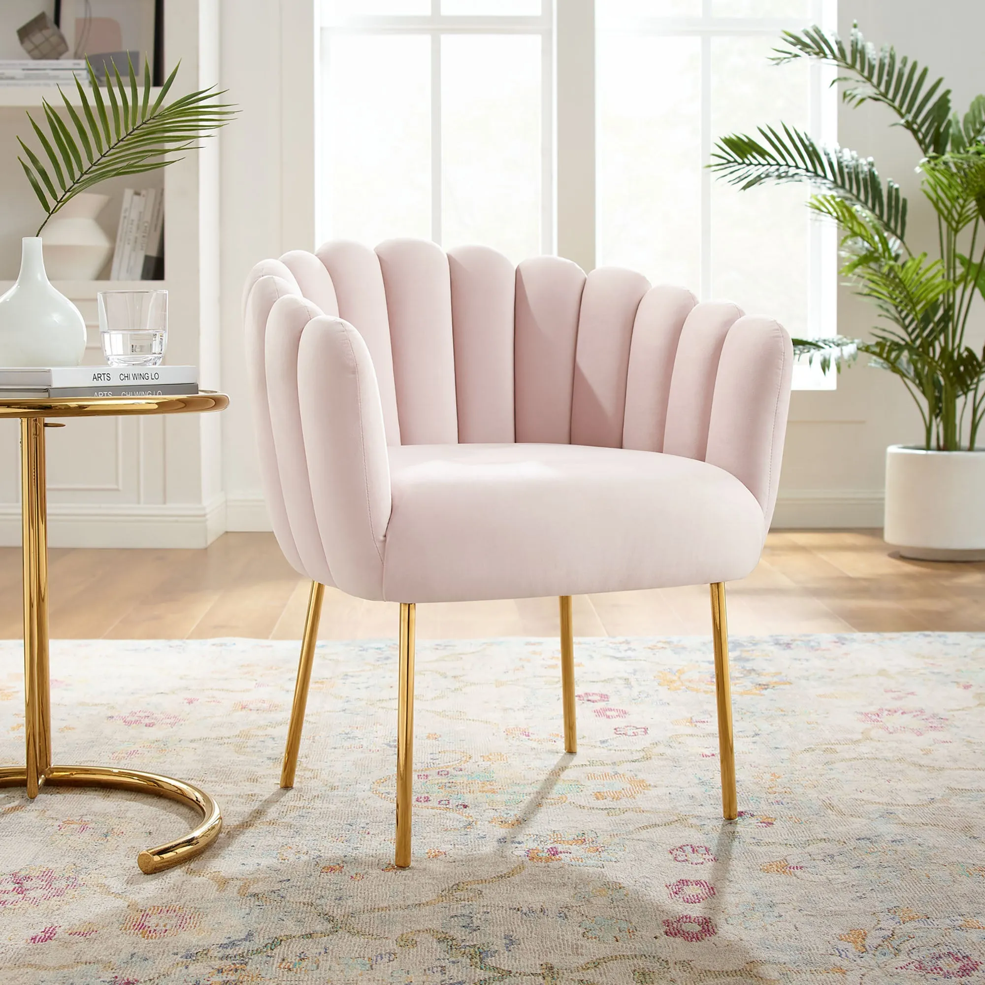 Sanna Channel Tufted Performance Velvet Armchair by Modway