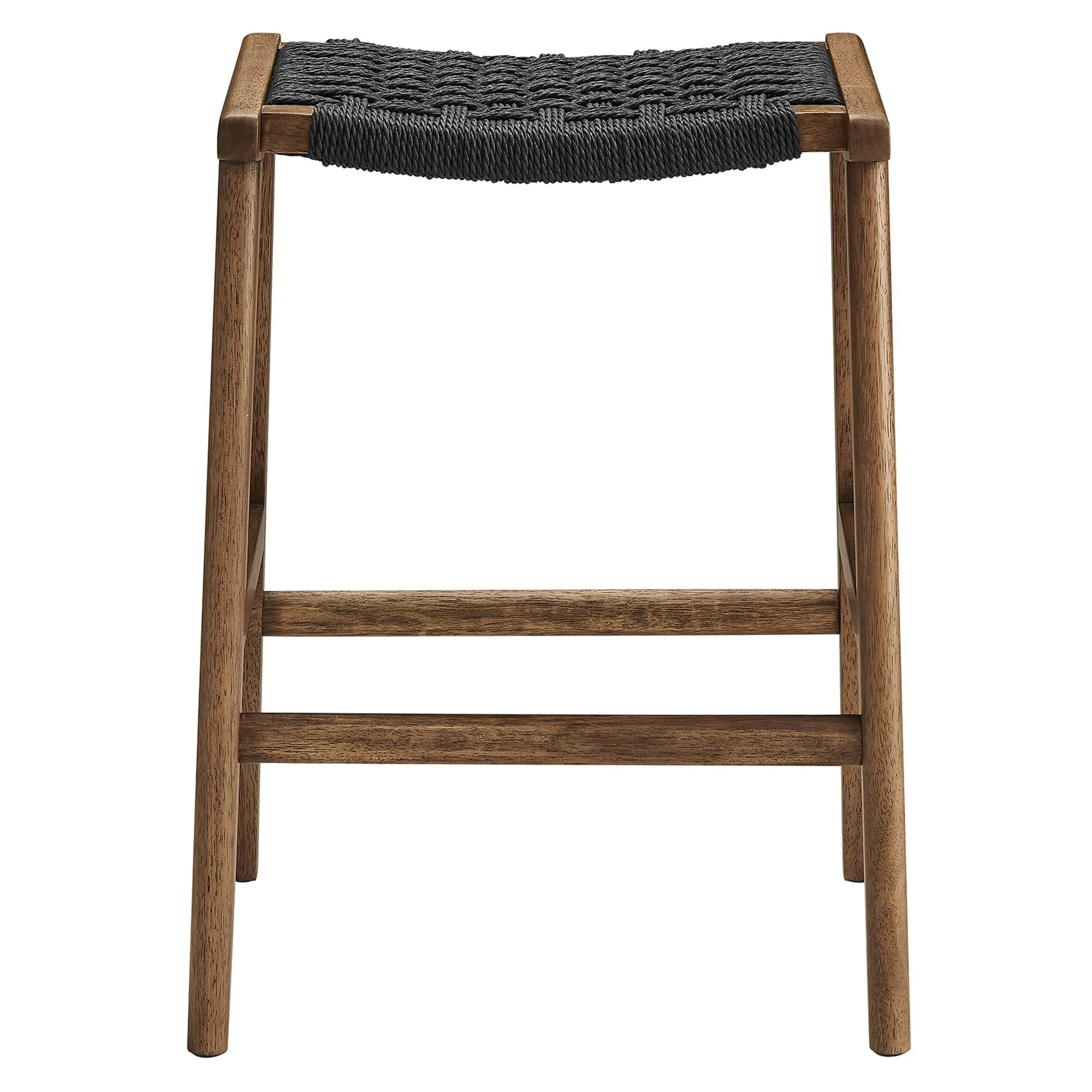 Saoirse Woven Rope Wood Counter Stool - Set of 2 by Modway
