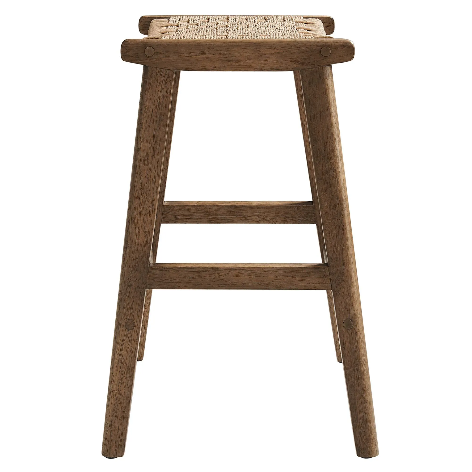 Saoirse Woven Rope Wood Counter Stool - Set of 2 by Modway