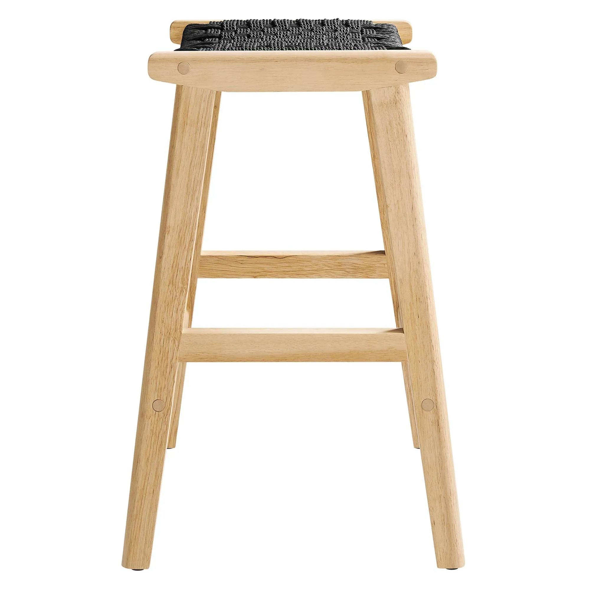Saoirse Woven Rope Wood Counter Stool - Set of 2 by Modway