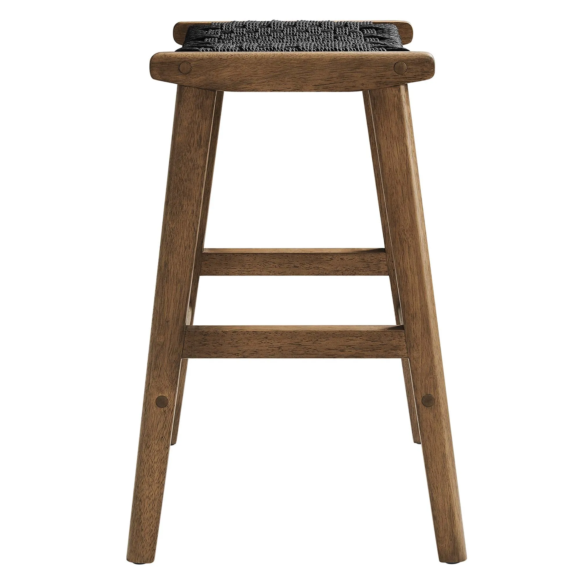 Saoirse Woven Rope Wood Counter Stool - Set of 2 by Modway