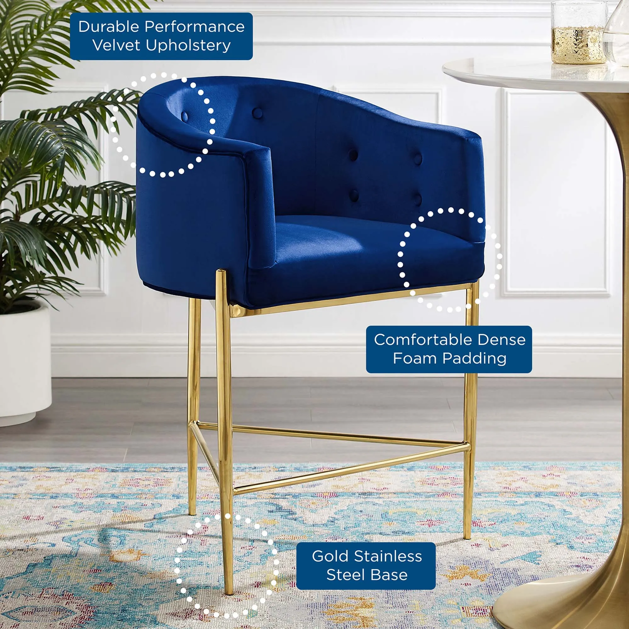 Savour Tufted Counter Stool by Modway