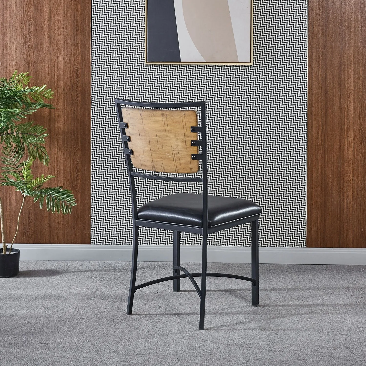 Shala Dining Chair - Natural Wood, Black