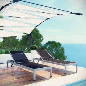 Shore Chaise Outdoor Patio Aluminum Set of 2 by Modway