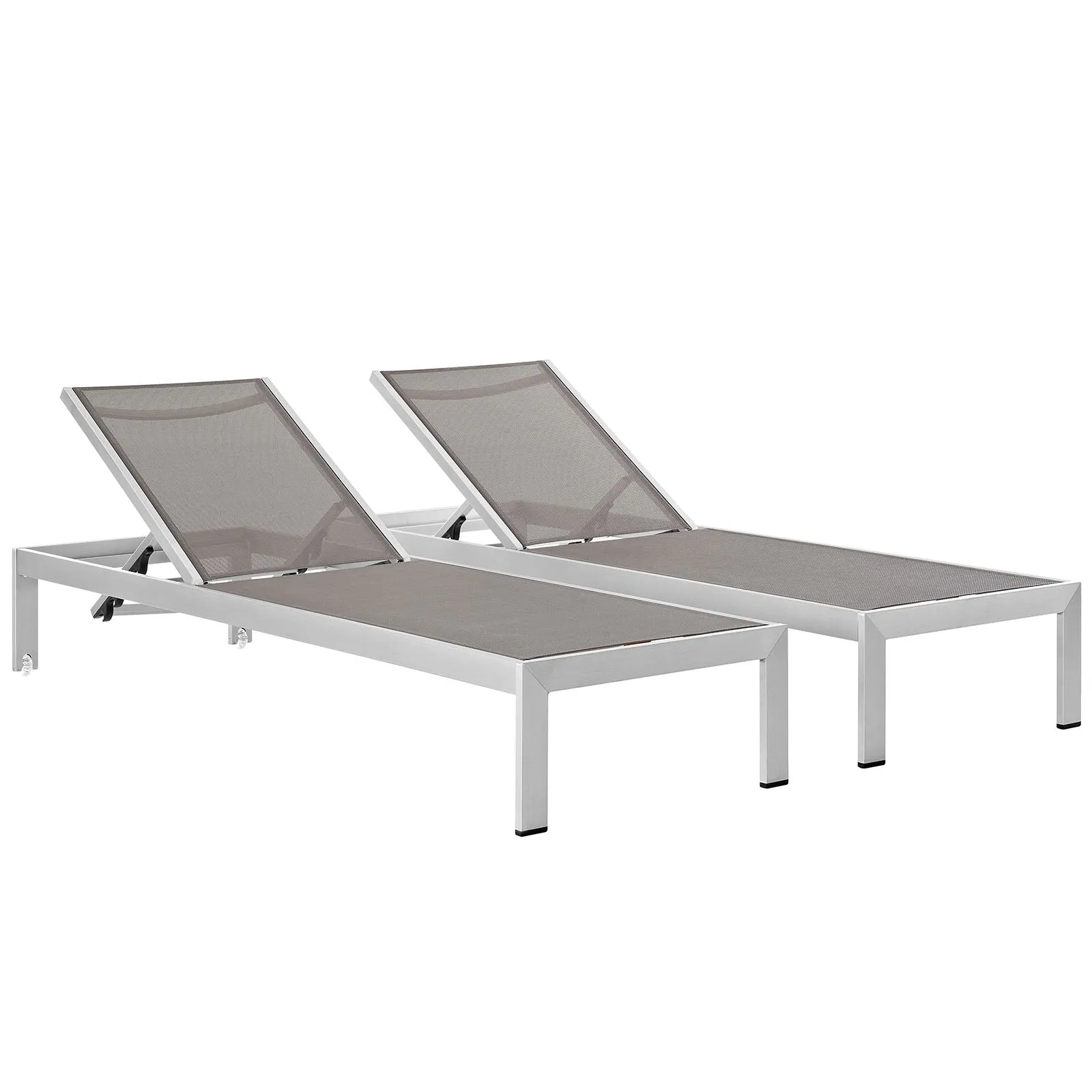 Shore Chaise Outdoor Patio Aluminum Set of 2 by Modway