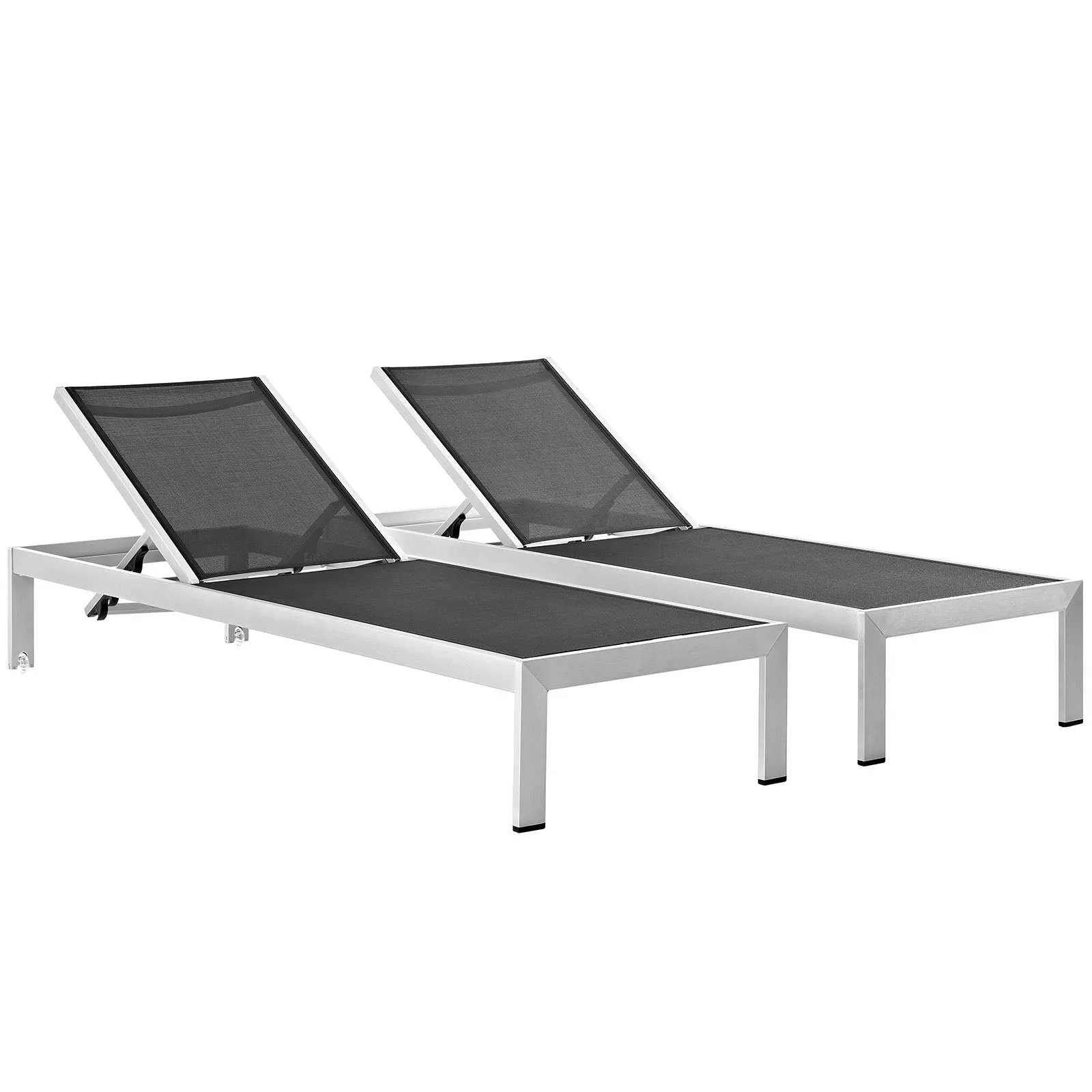Shore Chaise Outdoor Patio Aluminum Set of 2 by Modway