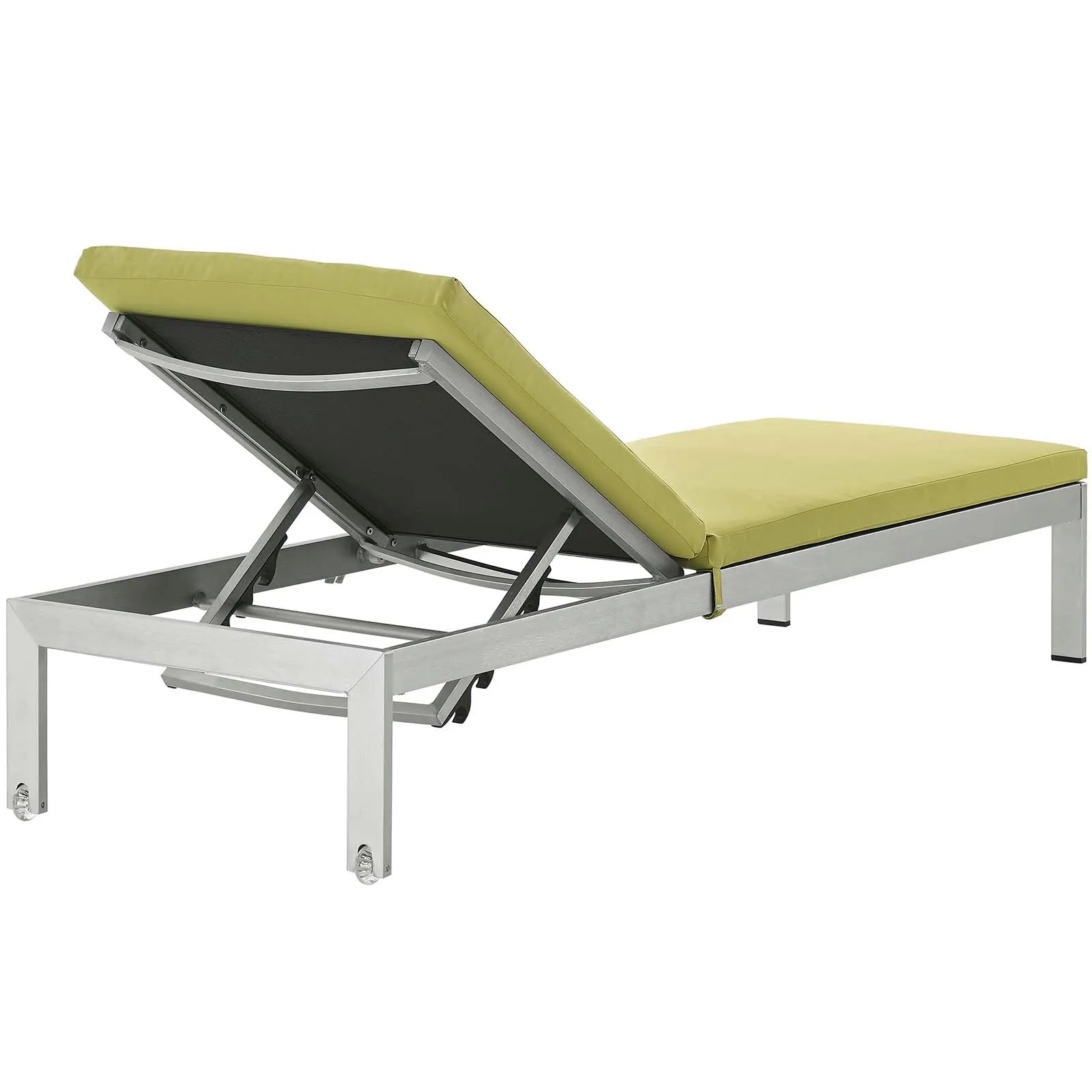 Shore Chaise with Cushions Outdoor Patio Aluminum Set of 2 by Modway