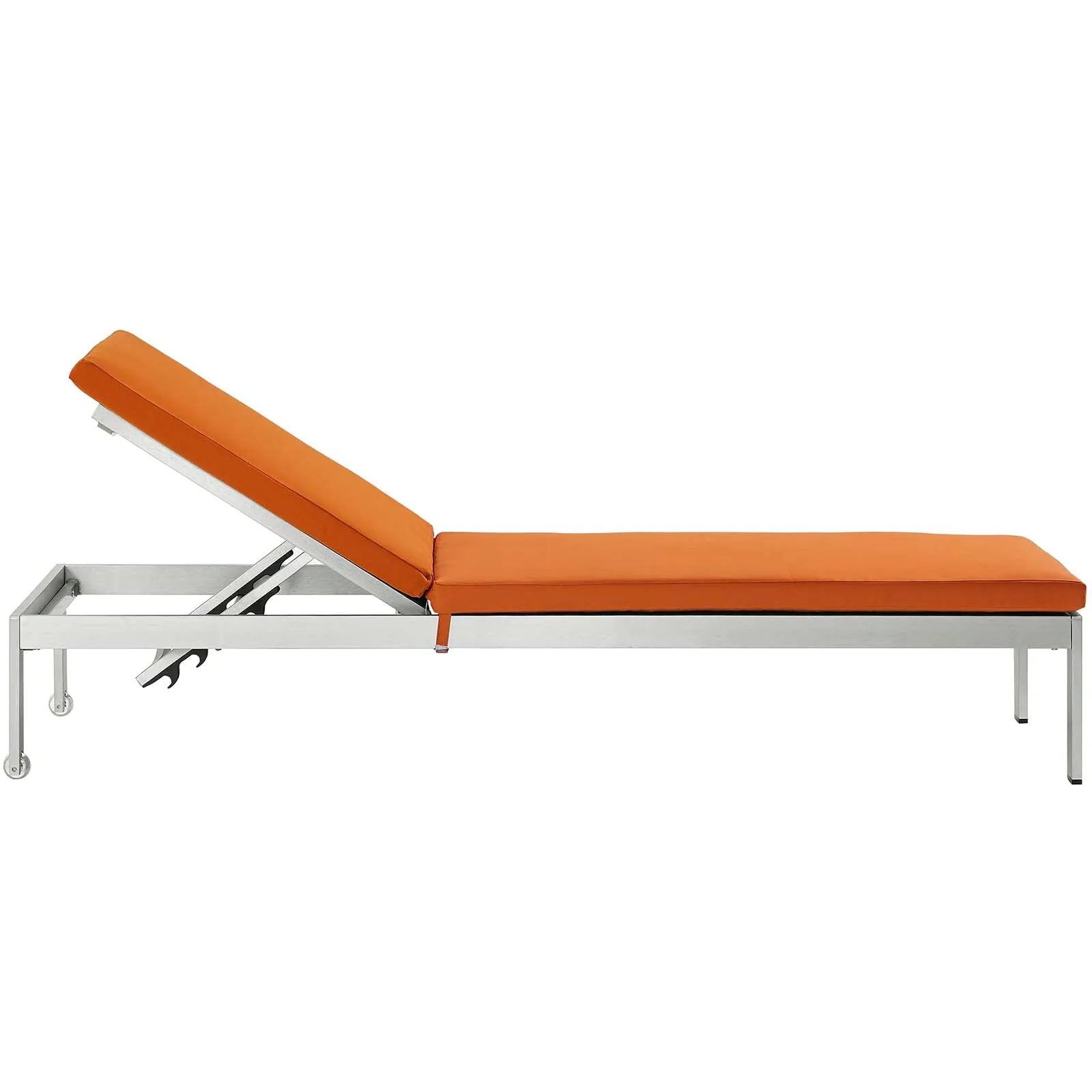 Shore Chaise with Cushions Outdoor Patio Aluminum Set of 2 by Modway