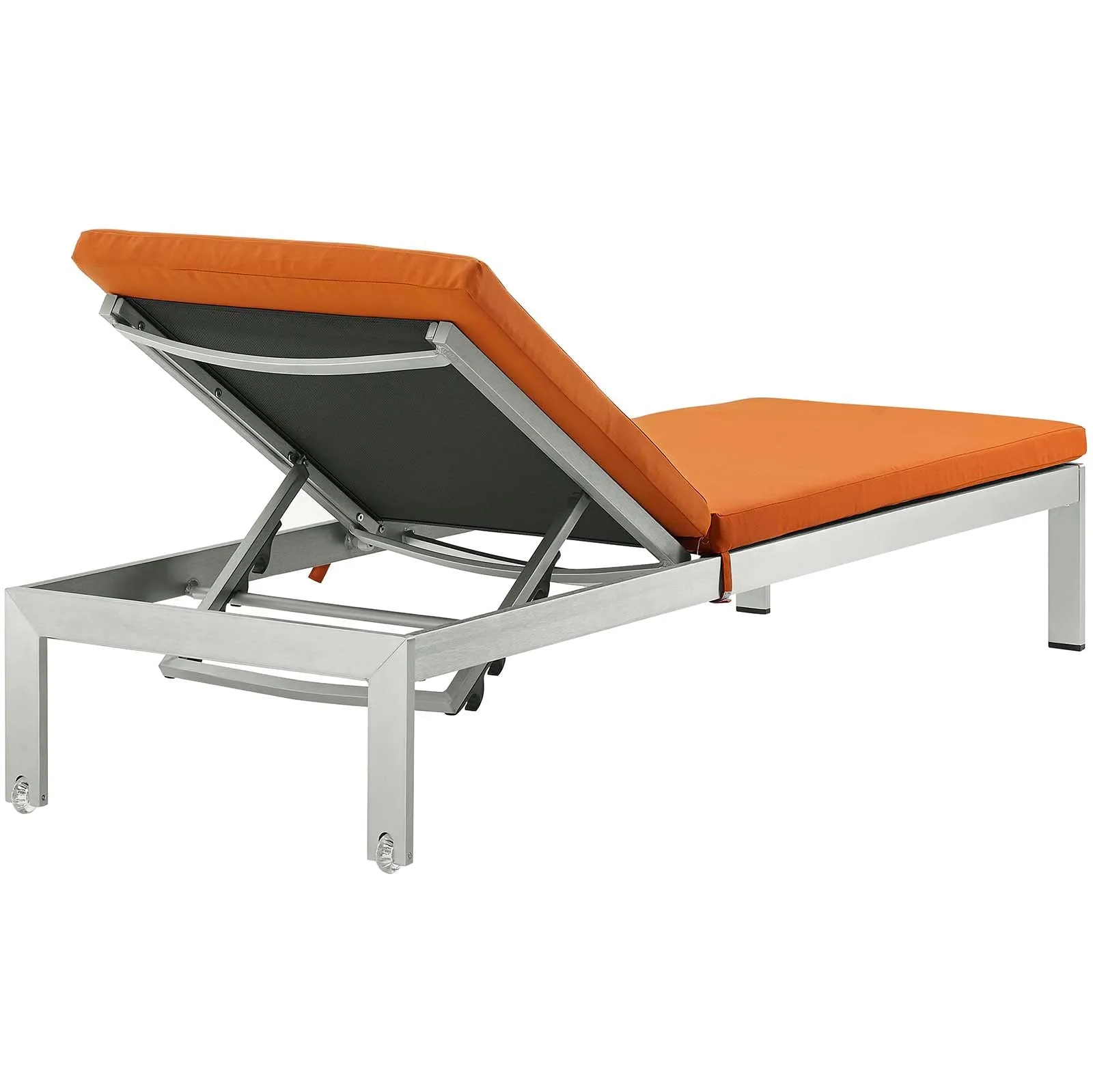 Shore Chaise with Cushions Outdoor Patio Aluminum Set of 2 by Modway