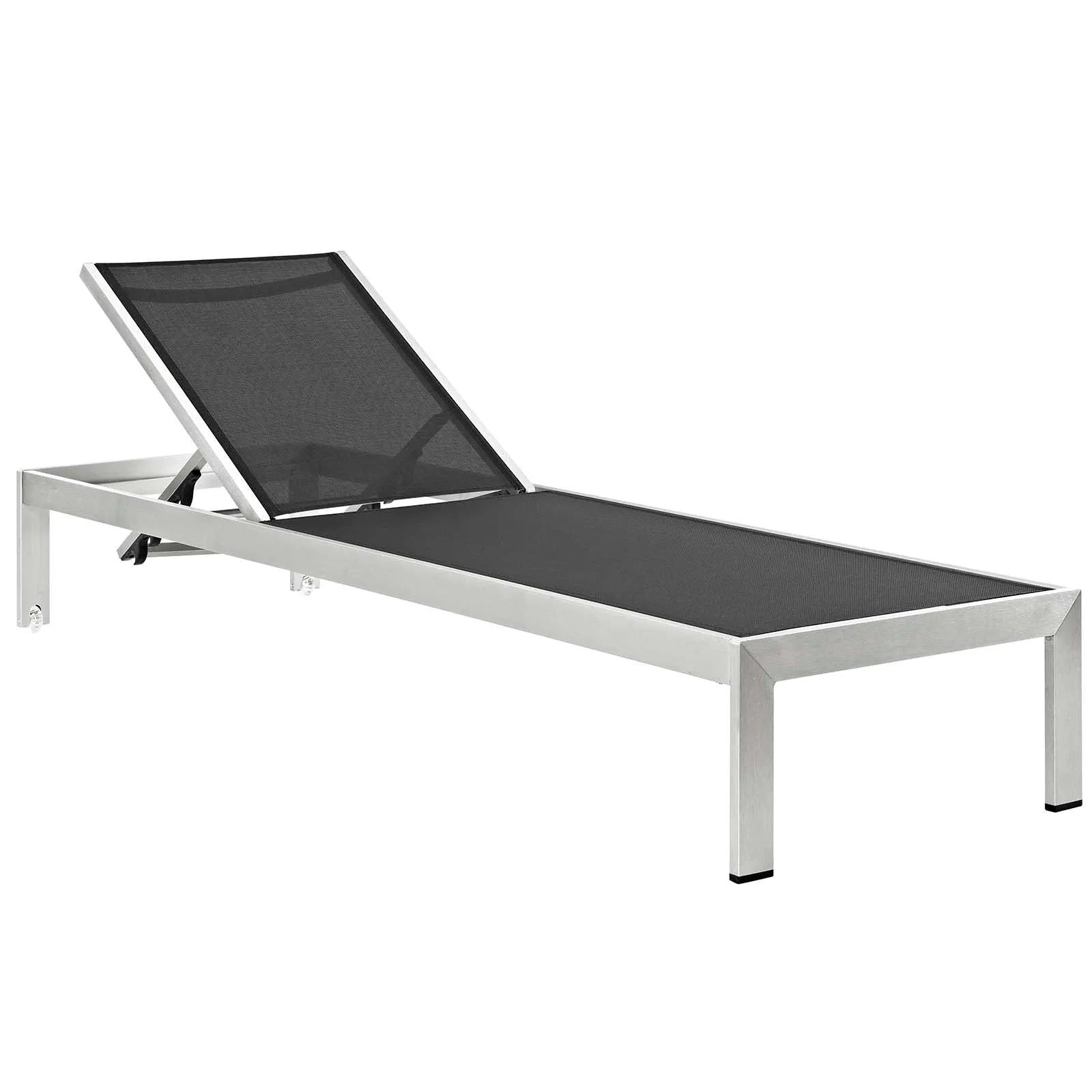 Shore Chaise with Cushions Outdoor Patio Aluminum Set of 2 by Modway