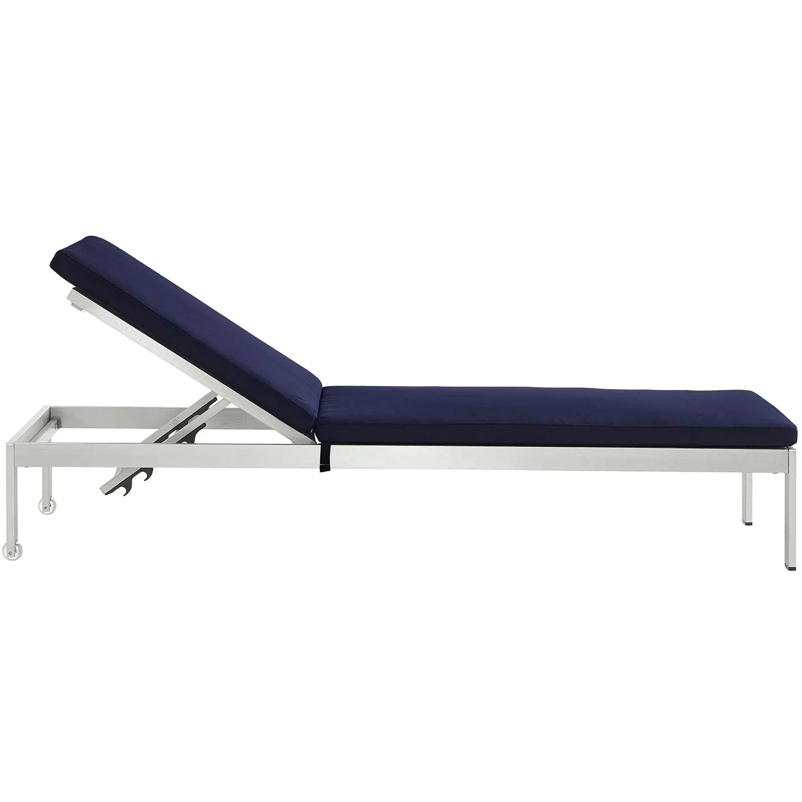 Shore Chaise with Cushions Outdoor Patio Aluminum Set of 2 by Modway