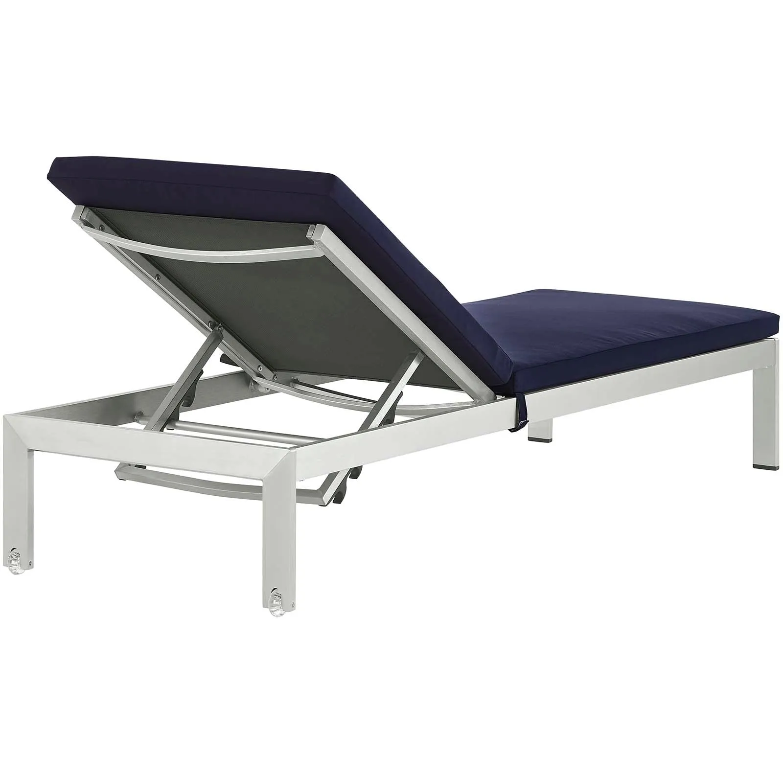 Shore Chaise with Cushions Outdoor Patio Aluminum Set of 2 by Modway