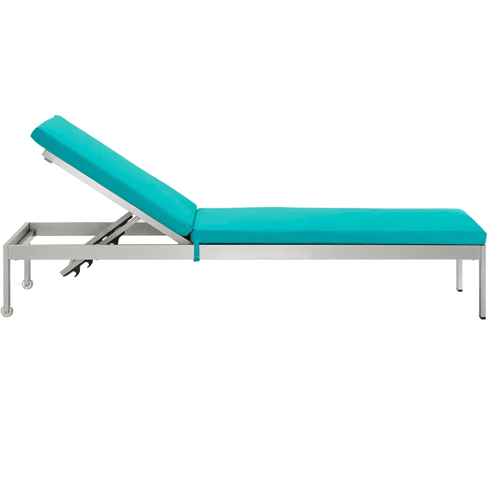 Shore Chaise with Cushions Outdoor Patio Aluminum Set of 2 by Modway