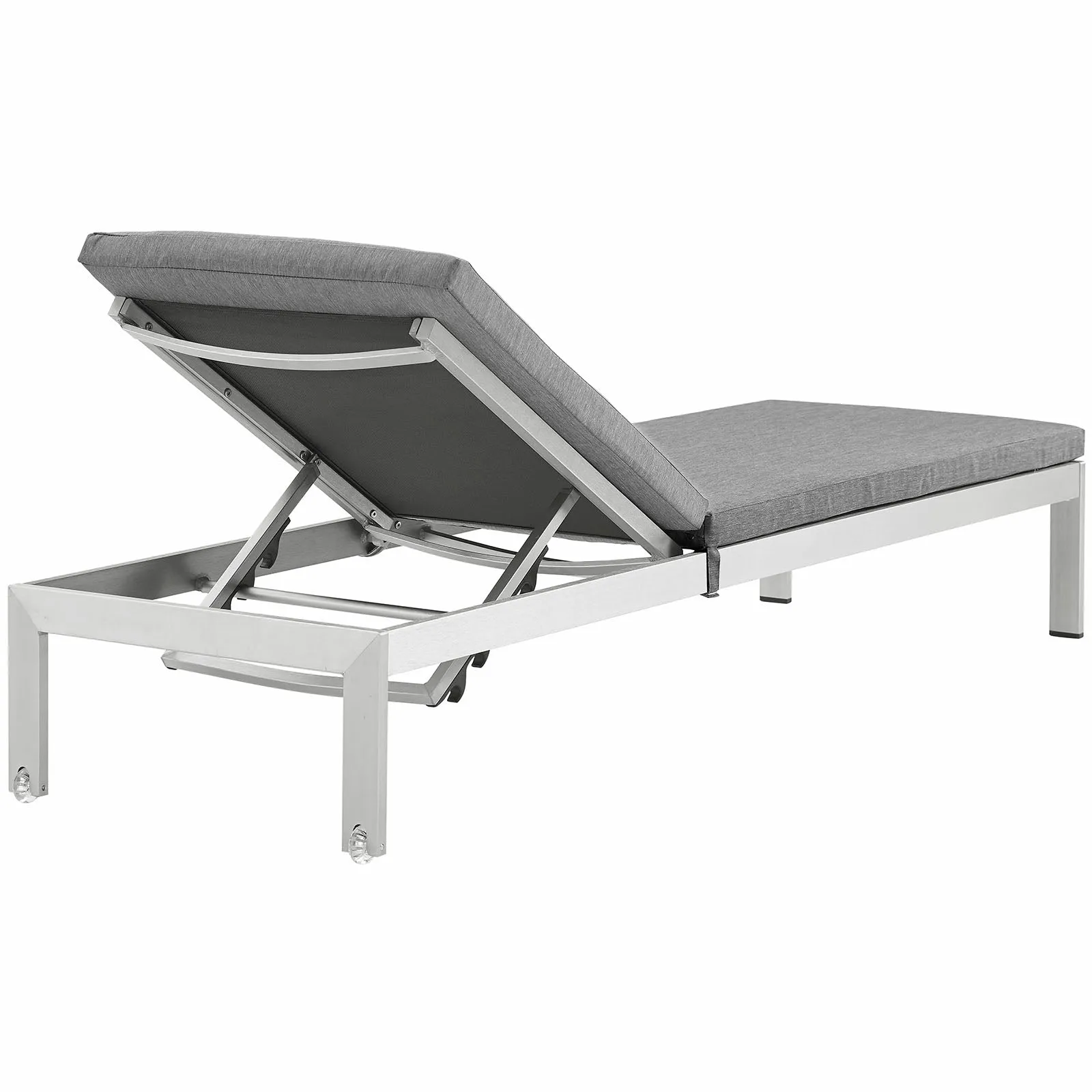 Shore Outdoor Patio Aluminum Chaise with Cushions by Modway