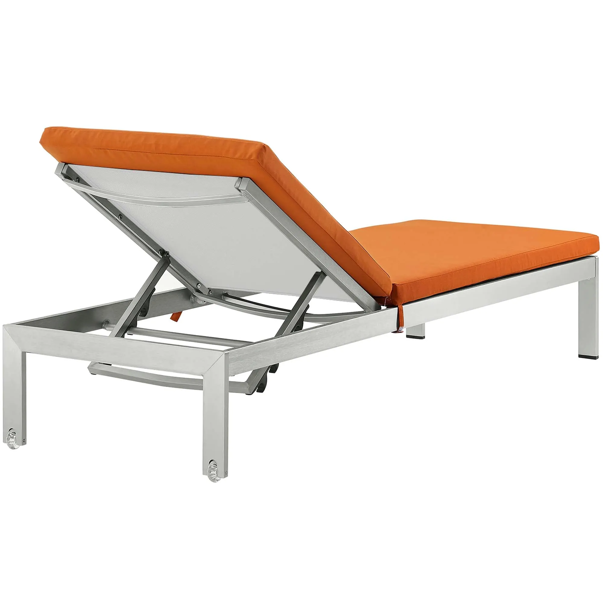 Shore Outdoor Patio Aluminum Chaise with Cushions by Modway