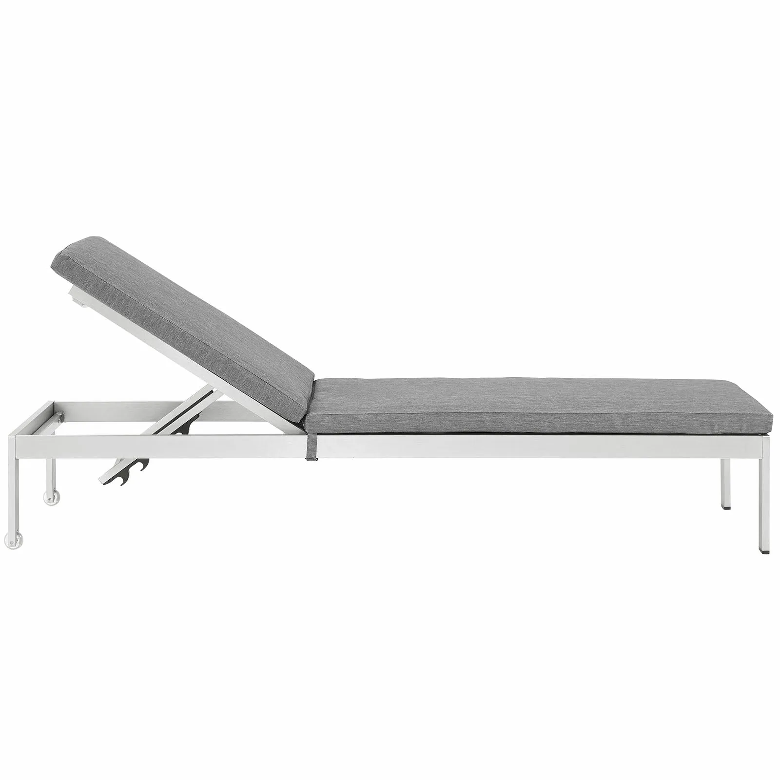 Shore Outdoor Patio Aluminum Chaise with Cushions by Modway