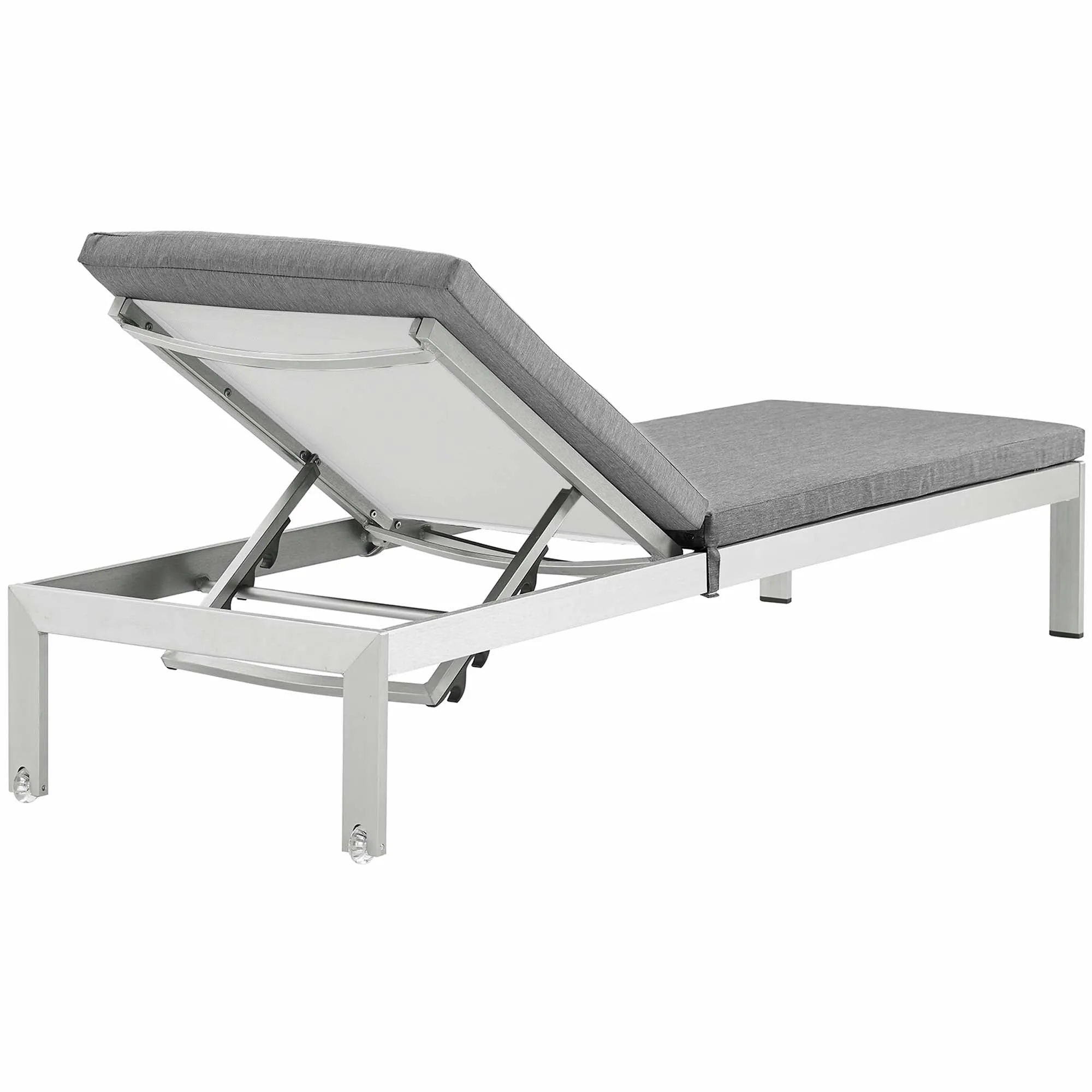 Shore Outdoor Patio Aluminum Chaise with Cushions by Modway