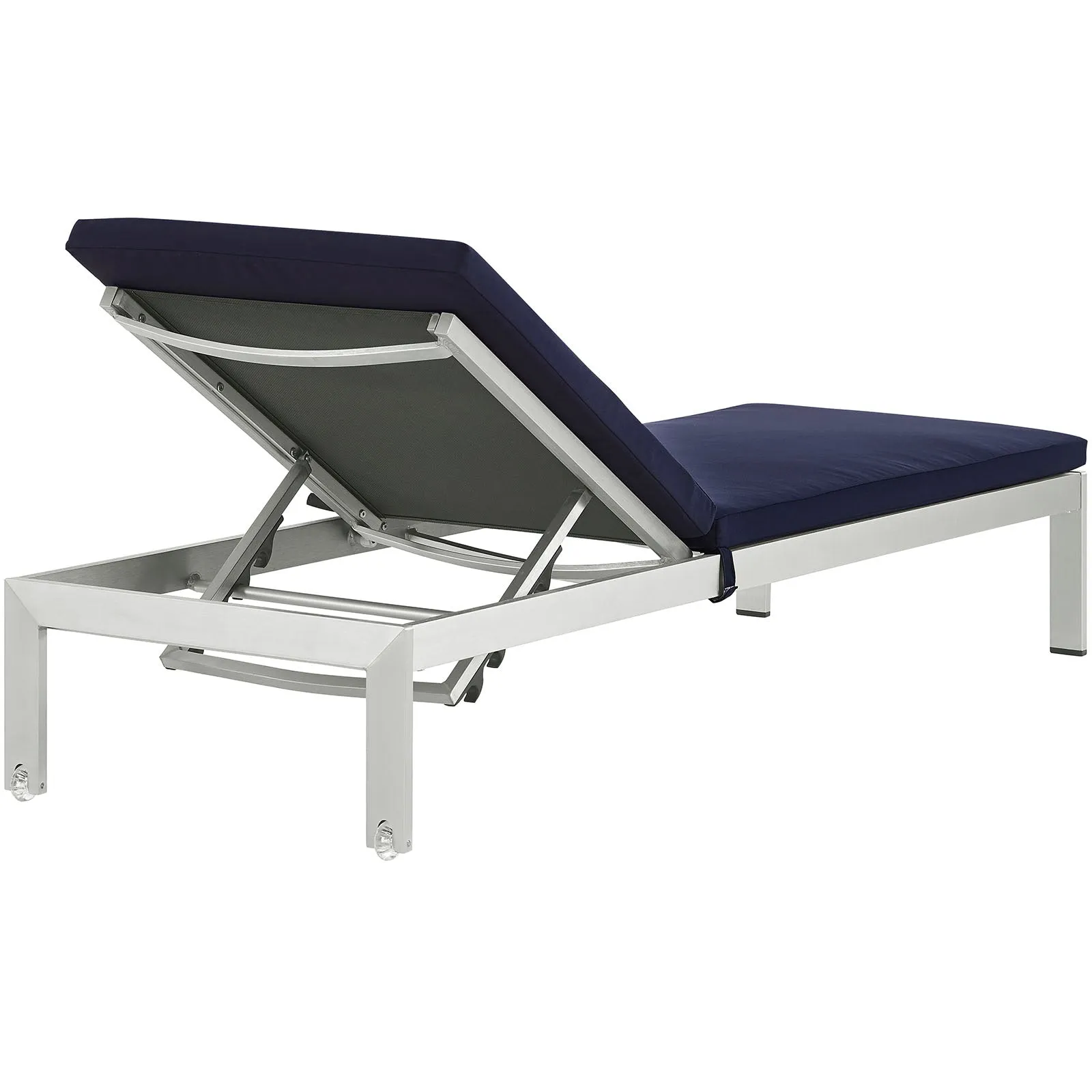 Shore Outdoor Patio Aluminum Chaise with Cushions by Modway