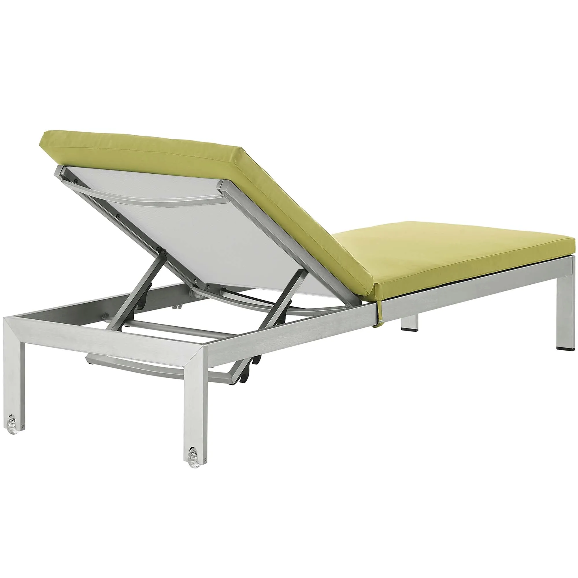 Shore Outdoor Patio Aluminum Chaise with Cushions by Modway