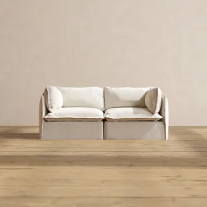 Slipcover Only - Modular Performance 2-Seater | Blended Weave in Flour