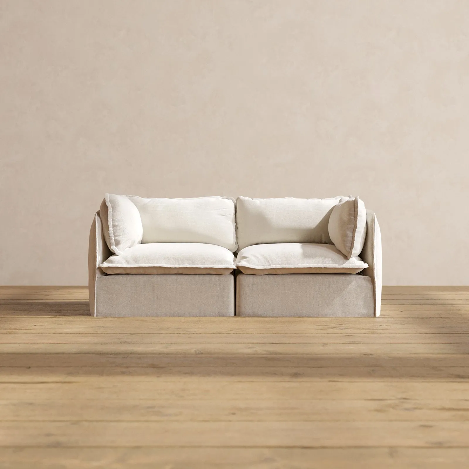 Slipcover Only - Modular Performance 2-Seater | Blended Weave in Flour