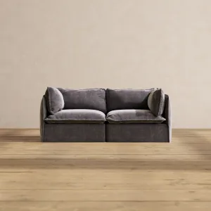 Slipcover Only - Modular Performance 2-Seater | Luxury Velvet in Cinder