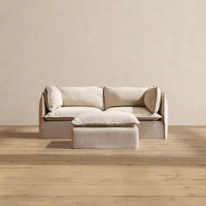 Slipcover Only - Modular Performance 2-Seater   Ottoman | Blended Weave in Oat
