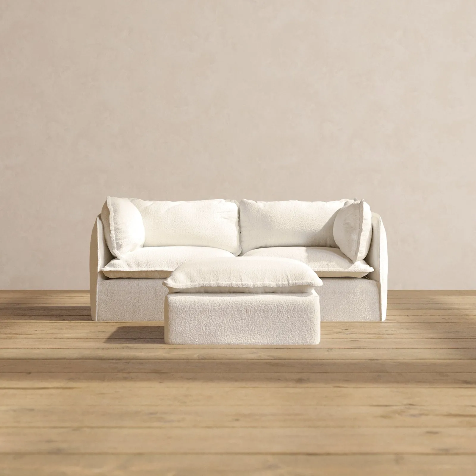 Slipcover Only - Modular Performance 2-Seater   Ottoman | Knit Boucle in Mousse