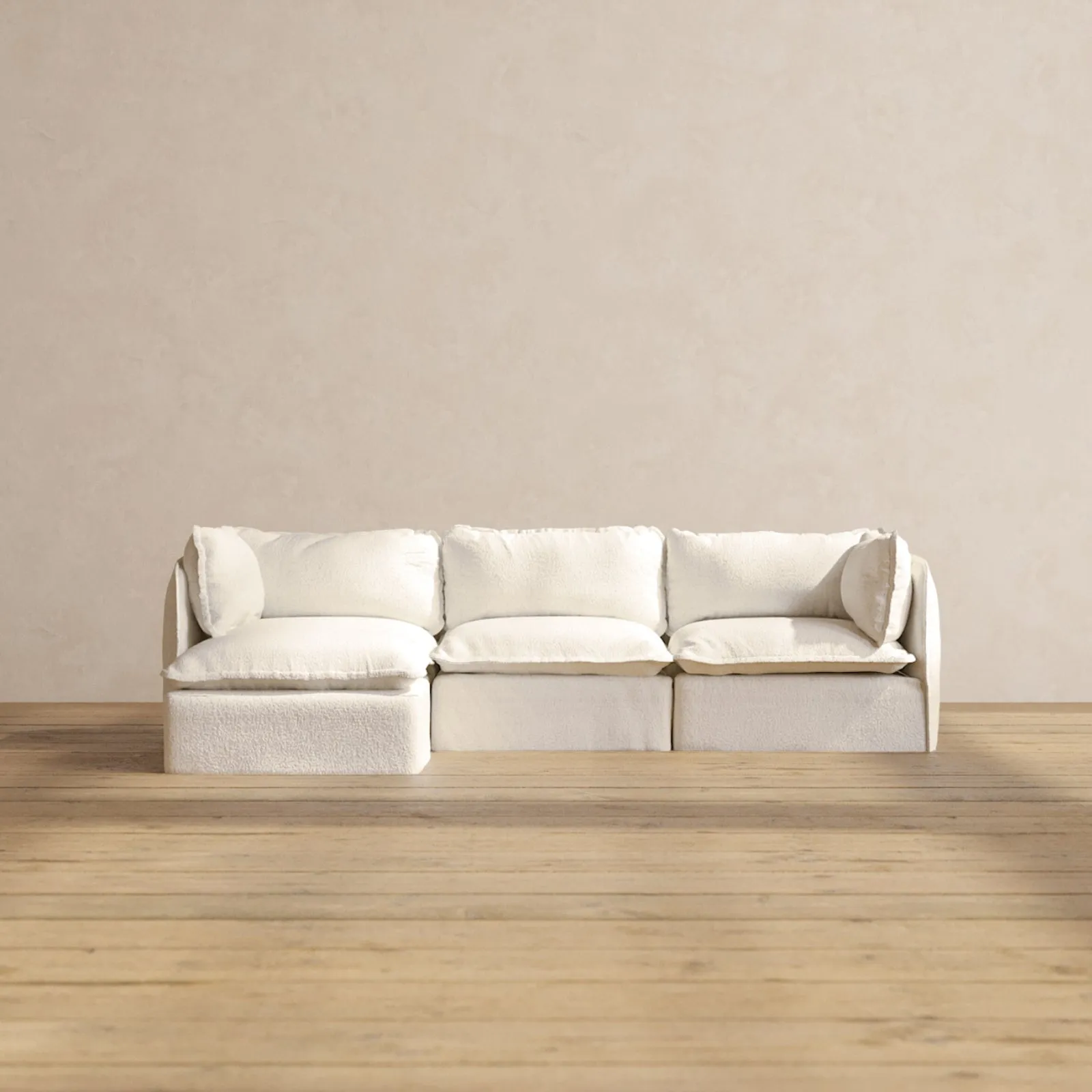 Slipcover Only - Modular Performance 3-Seater Sectional | Knit Boucle in Mousse