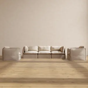 Slipcover Only - Modular Performance 3-Seater Sofa   Armchair Set | Blended Weave in Oat