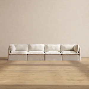 Slipcover Only - Modular Performance 4-Seater | Blended Weave in Flour