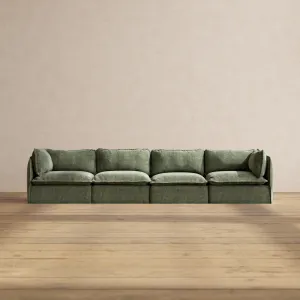 Slipcover Only - Modular Performance 4-Seater | Heirloom Velvet in Willow