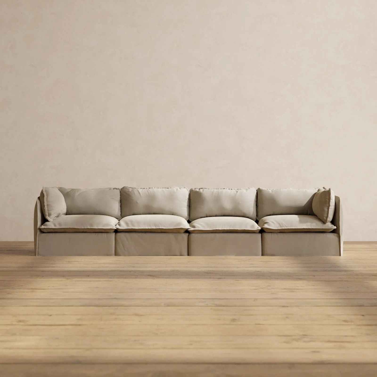 Slipcover Only - Modular Performance 4-Seater | Luxury Velvet in Dune