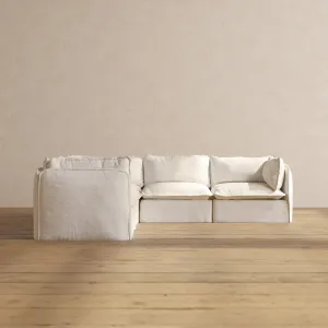 Slipcover Only - Modular Performance 5-Seater Corner Sectional | Knit Boucle in Mousse