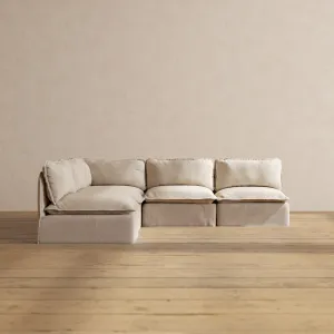 Slipcover Only - Modular Performance 5-Seater Open-Ends Corner Sectional | Blended Weave in Oat