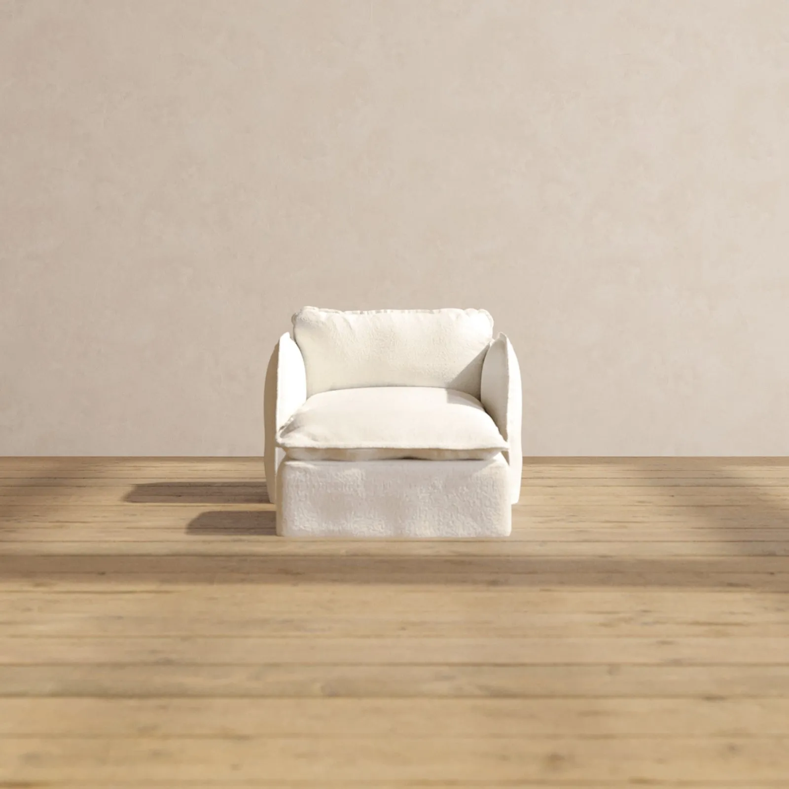 Slipcover Only - Modular Performance Armchair & Ottoman | Knit Boucle in Mousse