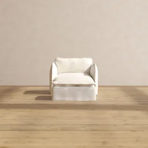 Slipcover Only - Modular Performance Armchair & Ottoman | Knit Boucle in Mousse