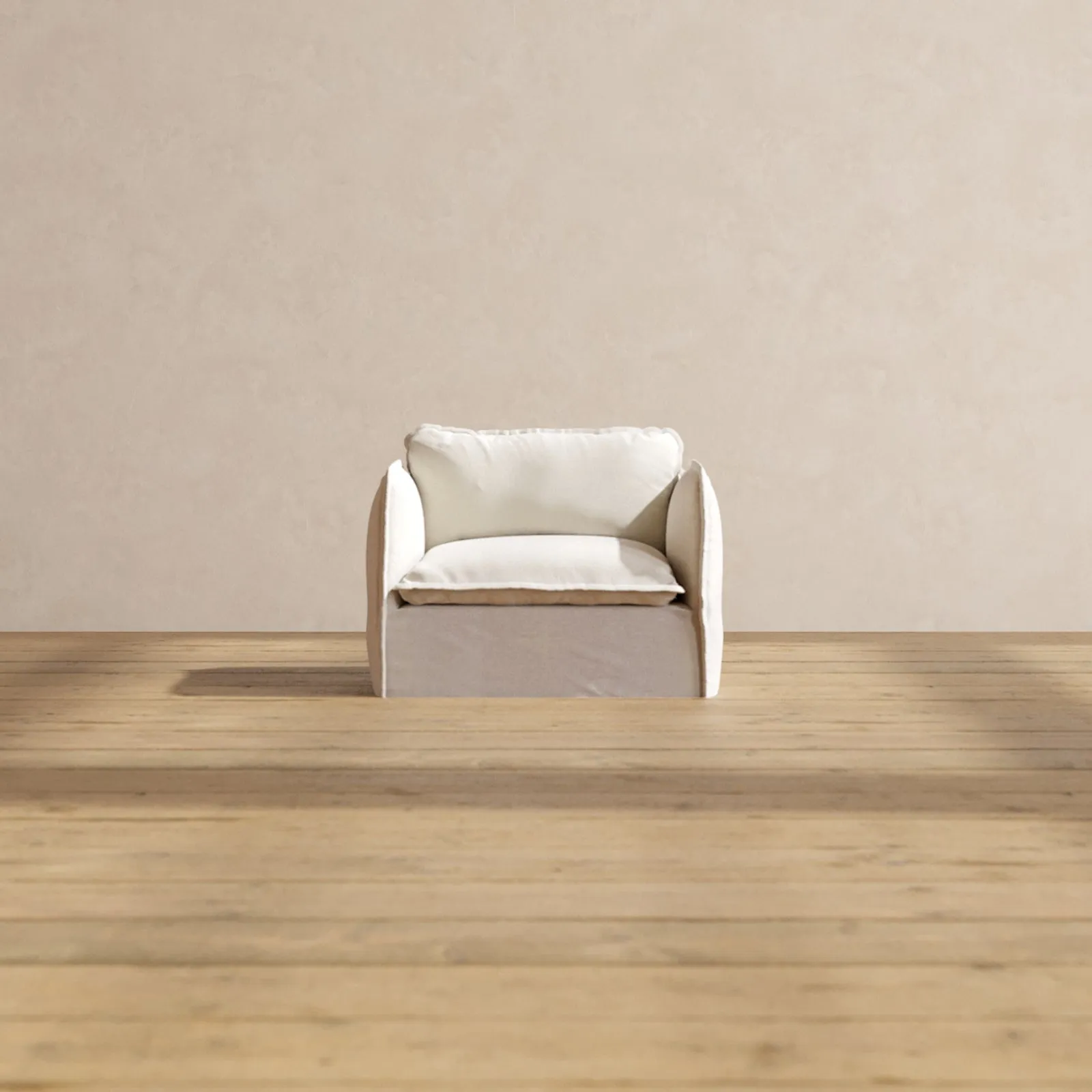 Slipcover Only - Modular Performance Armchair | Blended Weave in Flour