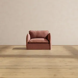 Slipcover Only - Modular Performance Armchair | Heirloom Velvet in Chestnut