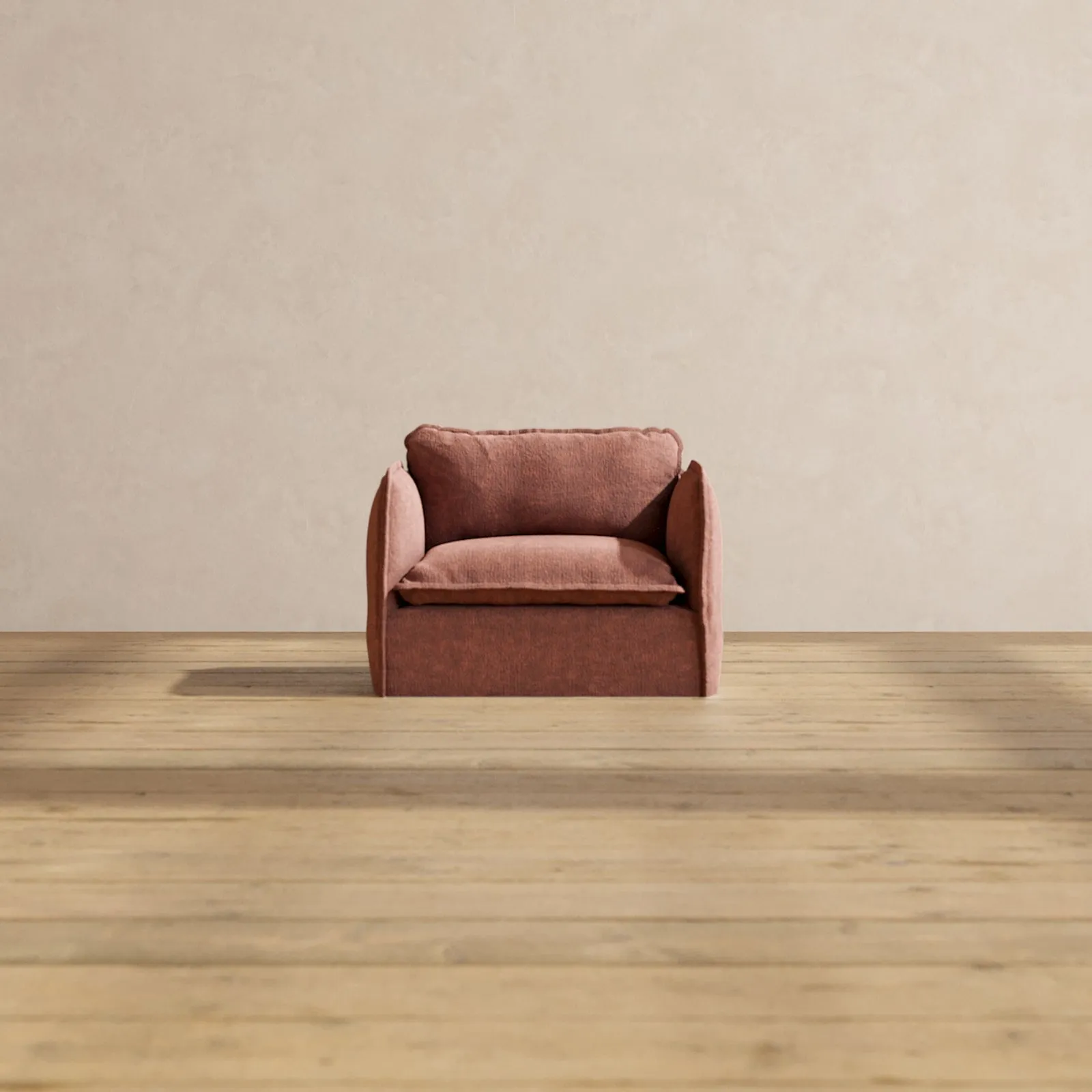 Slipcover Only - Modular Performance Armchair | Heirloom Velvet in Chestnut