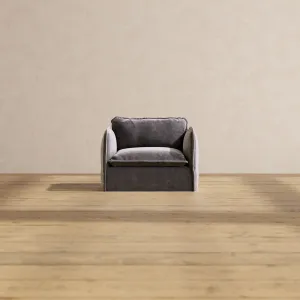 Slipcover Only - Modular Performance Armchair | Luxury Velvet in Cinder